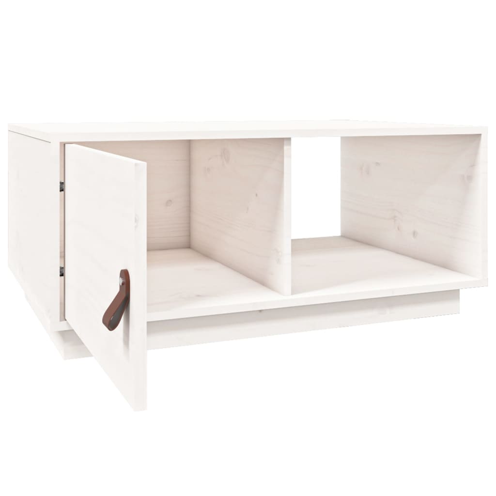 Salontafel 80x50x35,5 cm massief grenenhout wit is nu te koop bij PeponiXL, paradijselijk wonen!