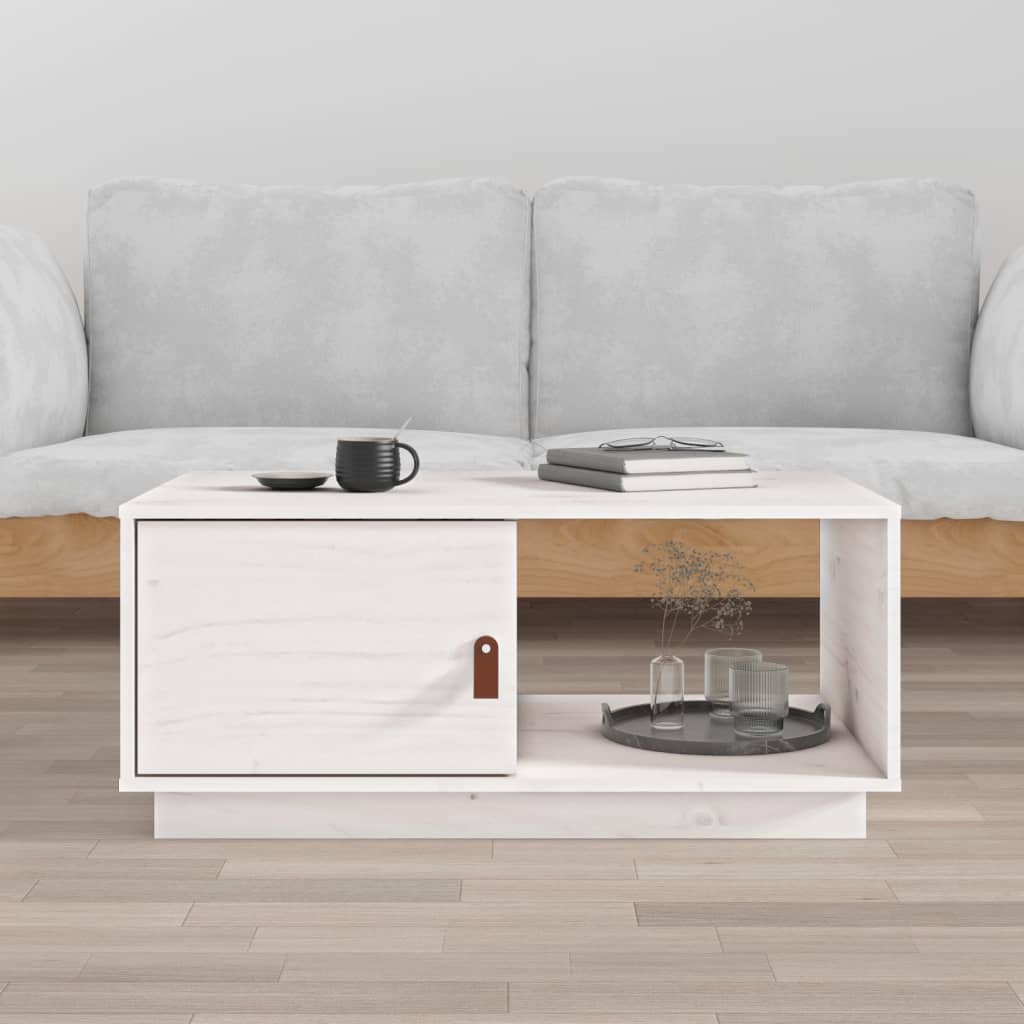 Salontafel 80x50x35,5 cm massief grenenhout wit is nu te koop bij PeponiXL, paradijselijk wonen!