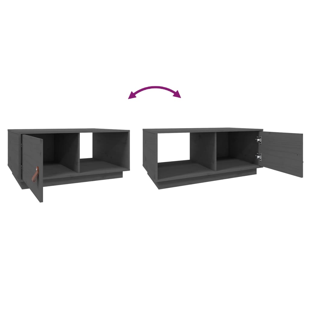 Salontafel 80x50x35,5 cm massief grenenhout grijs is nu te koop bij PeponiXL, paradijselijk wonen!