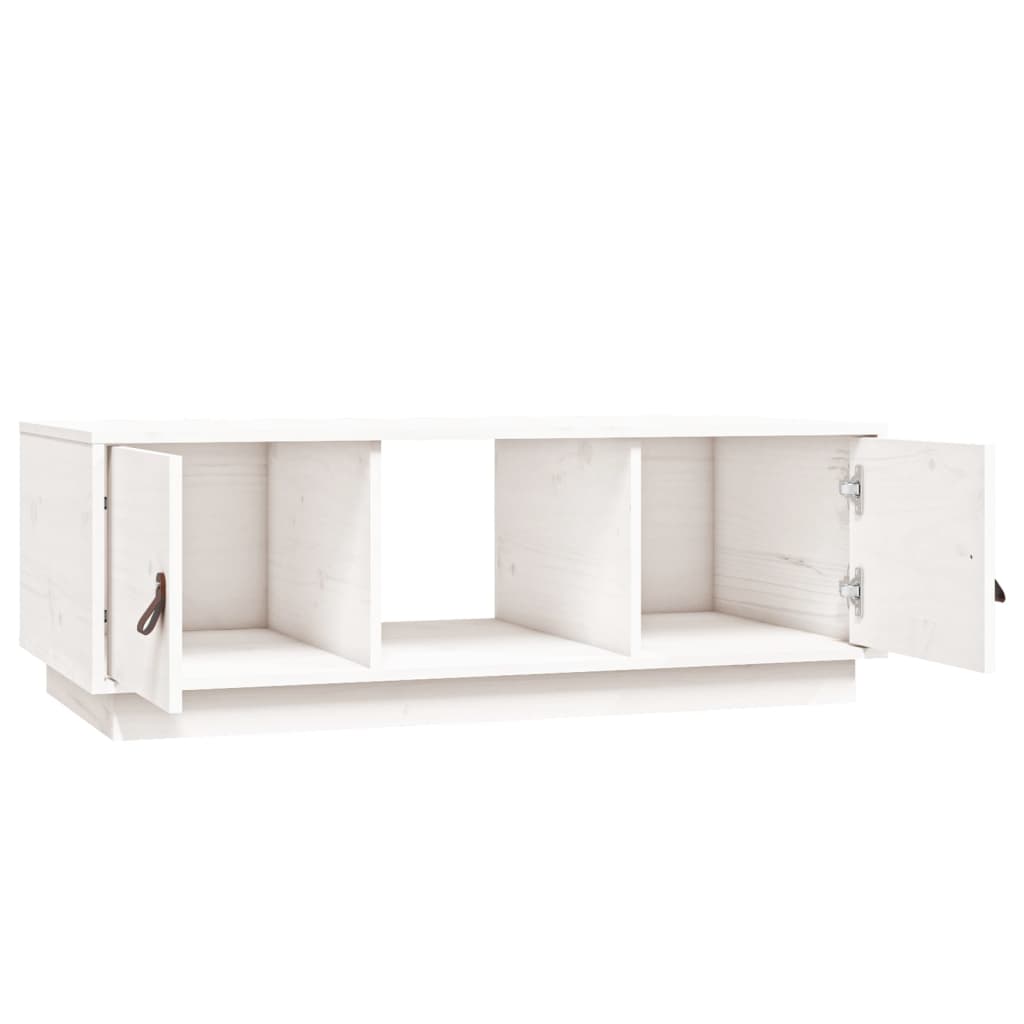 Salontafel 100x50x35 cm massief grenenhout wit is nu te koop bij PeponiXL, paradijselijk wonen!