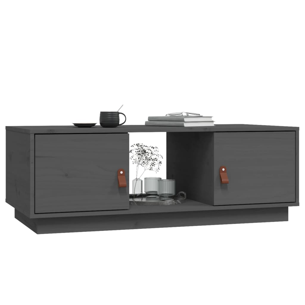 Salontafel 100x50x35 cm massief grenenhout grijs is nu te koop bij PeponiXL, paradijselijk wonen!