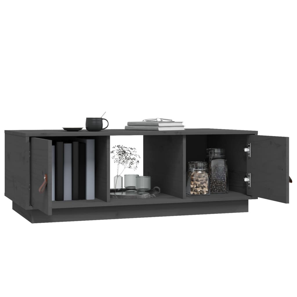 Salontafel 100x50x35 cm massief grenenhout grijs is nu te koop bij PeponiXL, paradijselijk wonen!