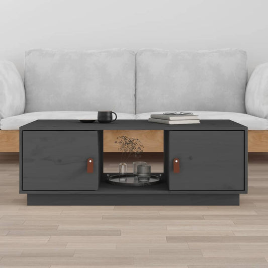 Salontafel 100x50x35 cm massief grenenhout grijs is nu te koop bij PeponiXL, paradijselijk wonen!