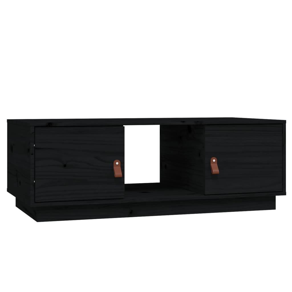 Salontafel 100x50x35 cm massief grenenhout zwart is nu te koop bij PeponiXL, paradijselijk wonen!