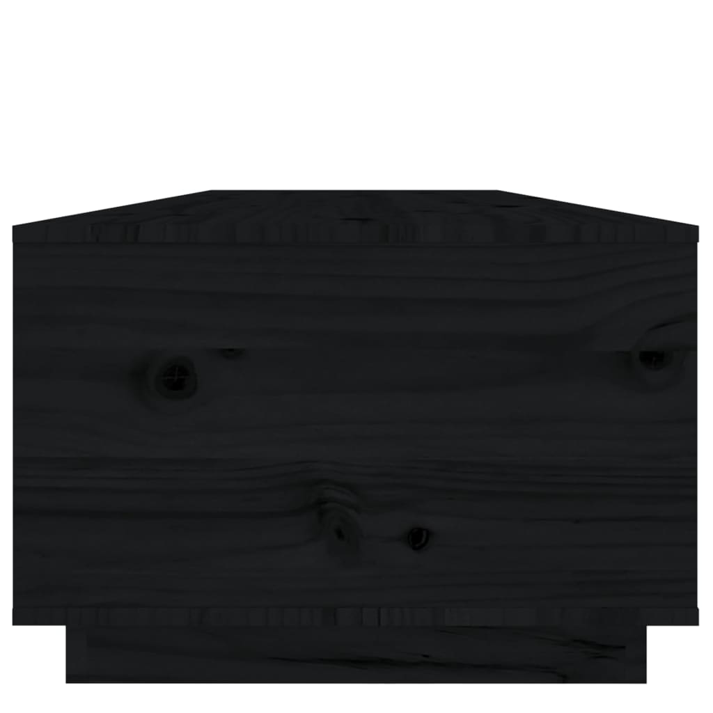 Salontafel 100x50x35 cm massief grenenhout zwart is nu te koop bij PeponiXL, paradijselijk wonen!