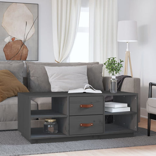 Salontafel 100x50x41 cm massief grenenhout grijs is nu te koop bij PeponiXL, paradijselijk wonen!