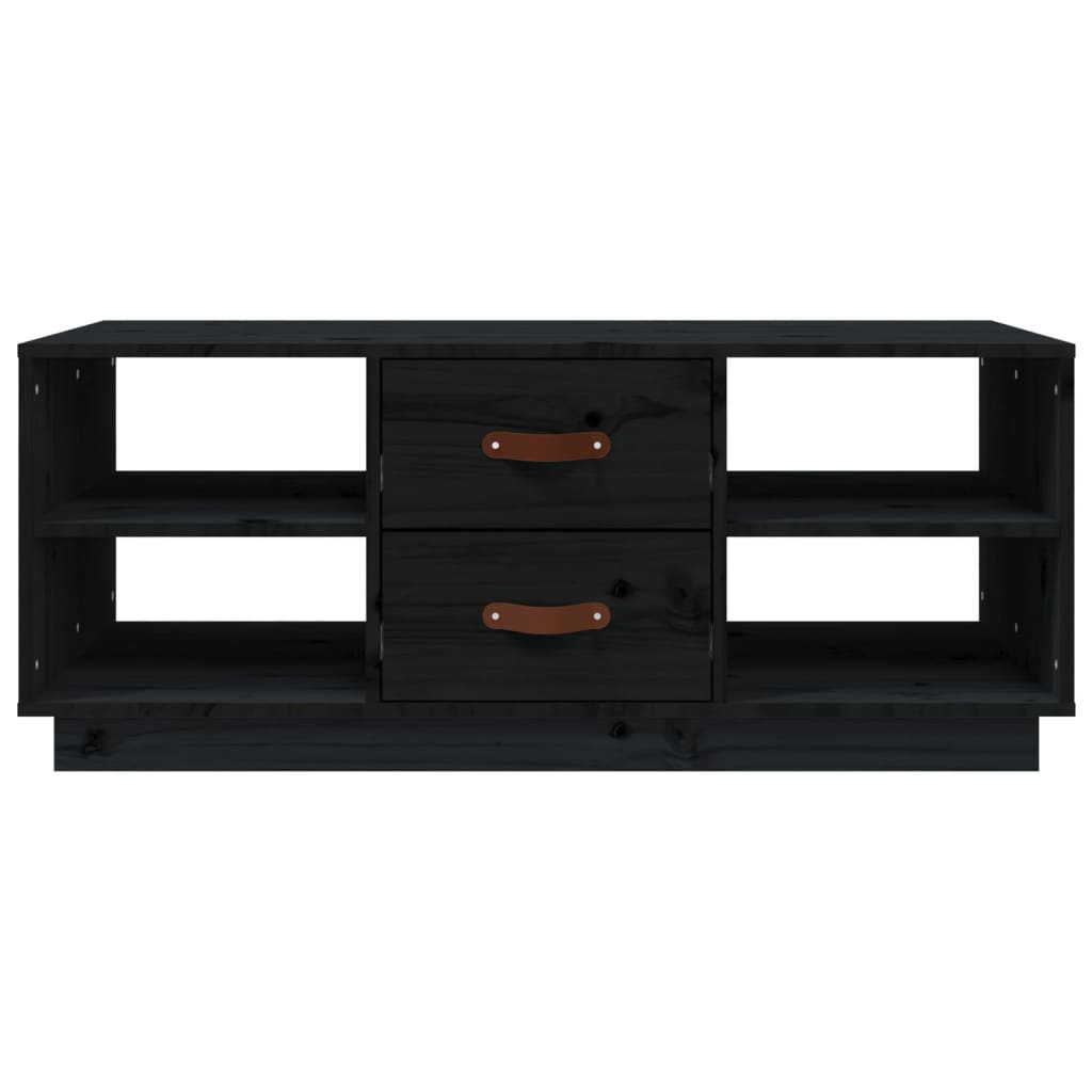 Salontafel 100x50x41 cm massief grenenhout zwart is nu te koop bij PeponiXL, paradijselijk wonen!