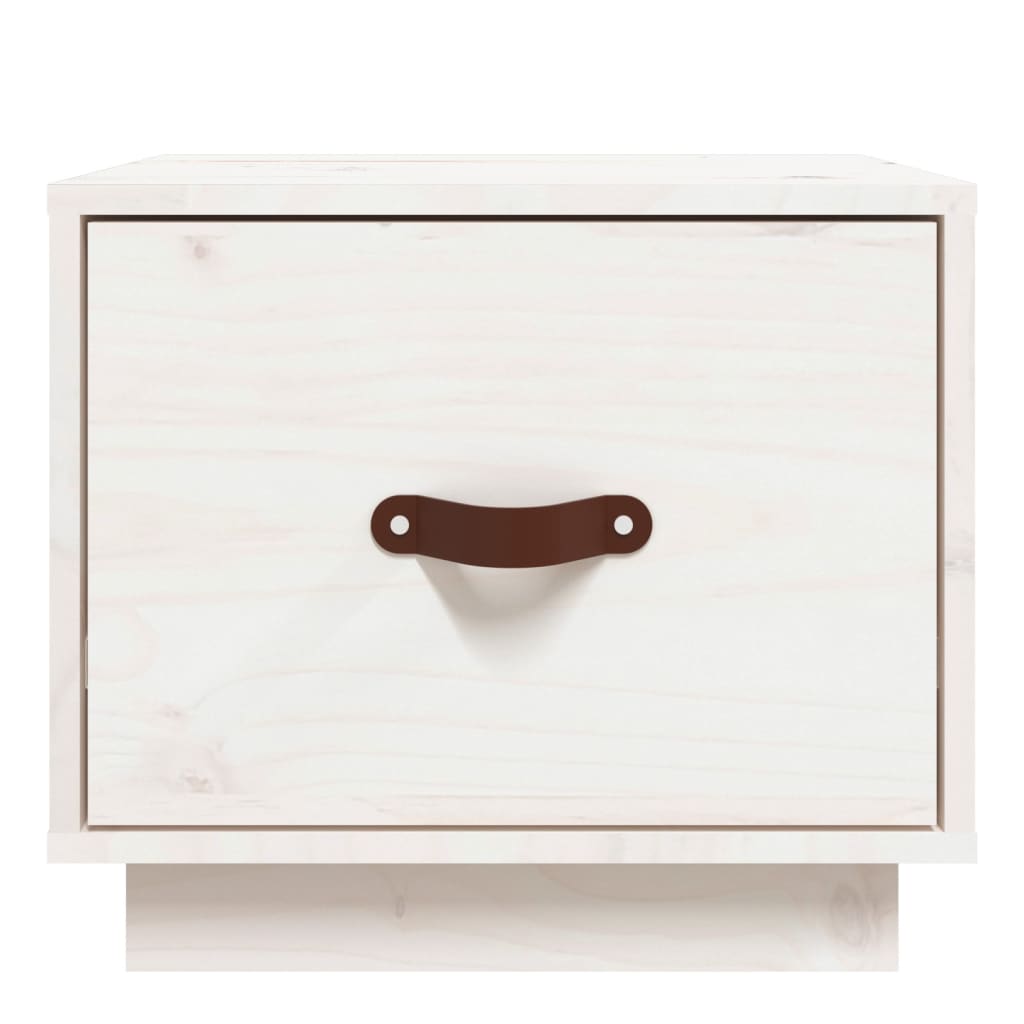 Nachtkastje 40x34x35 cm massief grenenhout wit is nu te koop bij PeponiXL, paradijselijk wonen!