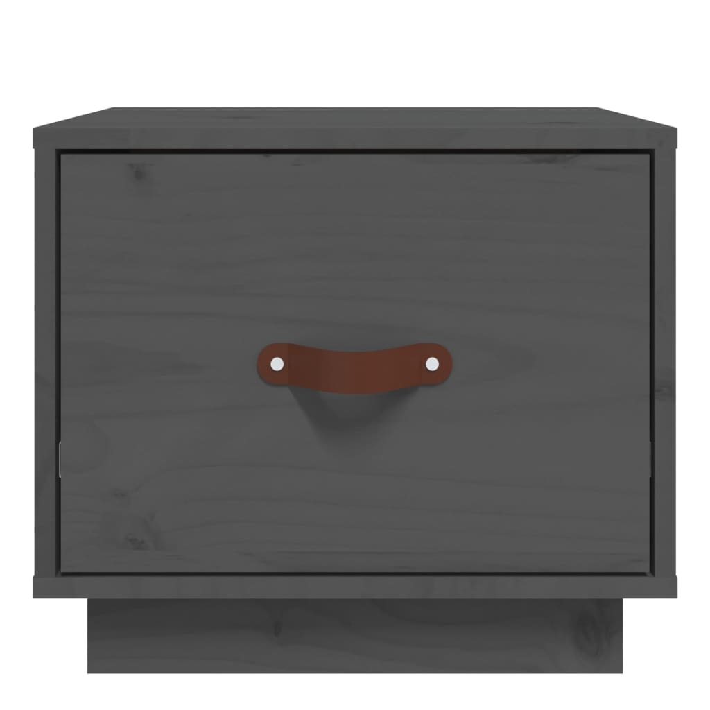 Nachtkastjes 2 st 40x34x35 cm massief grenenhout grijs is nu te koop bij PeponiXL, paradijselijk wonen!