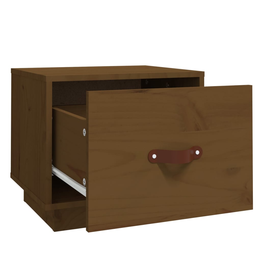 Nachtkastje 40x34x35 cm massief grenenhout honingbruin is nu te koop bij PeponiXL, paradijselijk wonen!