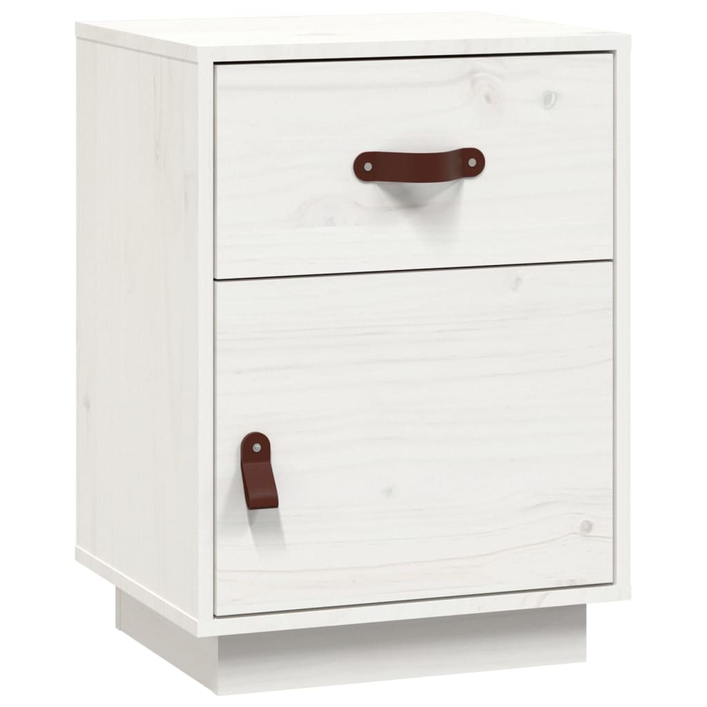 Nachtkastjes 2 st 40x34x55 cm massief grenenhout wit is nu te koop bij PeponiXL, paradijselijk wonen!