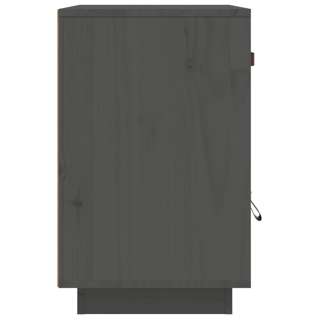 Nachtkastjes 2 st 40x34x55 cm massief grenenhout grijs is nu te koop bij PeponiXL, paradijselijk wonen!