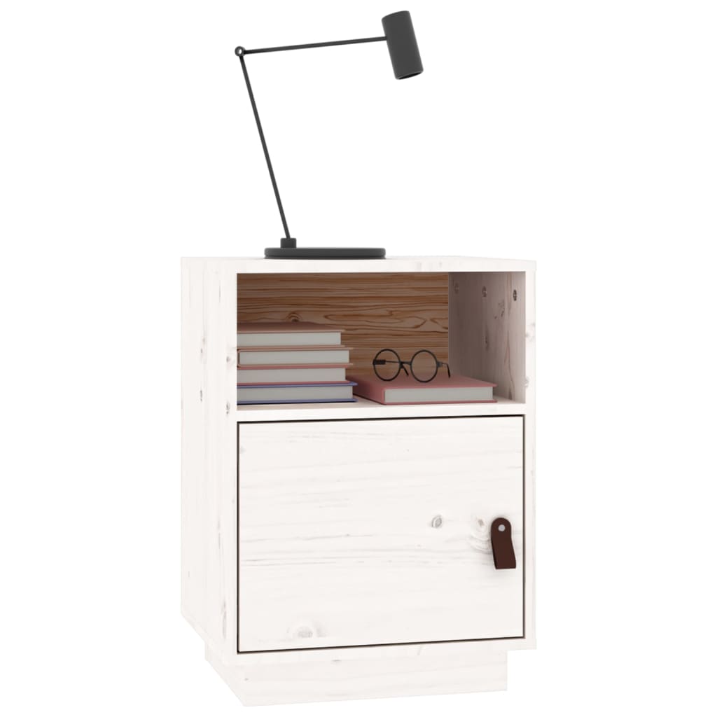 Nachtkastjes 2 st 40x34x55 cm massief grenenhout wit is nu te koop bij PeponiXL, paradijselijk wonen!