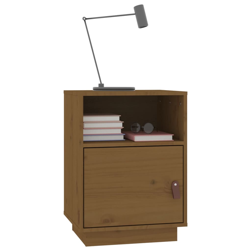 Nachtkastjes 2 st 40x34x55 cm massief grenenhout honingbruin is nu te koop bij PeponiXL, paradijselijk wonen!