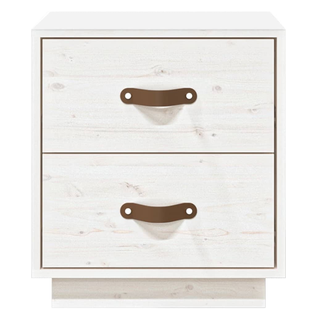 Nachtkastjes 2 st 40x34x45 cm massief grenenhout wit is nu te koop bij PeponiXL, paradijselijk wonen!