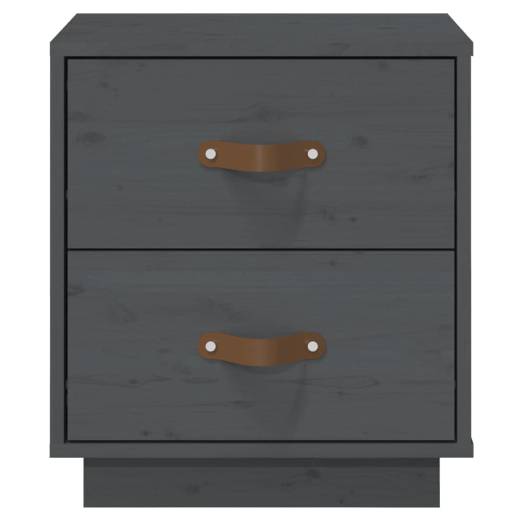 Nachtkastjes 2 st 40x34x45 cm massief grenenhout grijs is nu te koop bij PeponiXL, paradijselijk wonen!