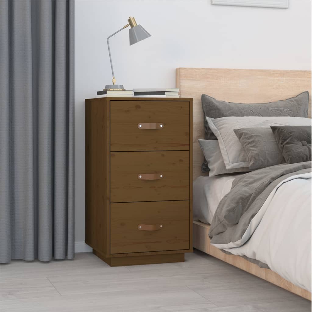 Nachtkastjes 2 st 40x40x75 cm massief grenenhout honingbruin is nu te koop bij PeponiXL, paradijselijk wonen!