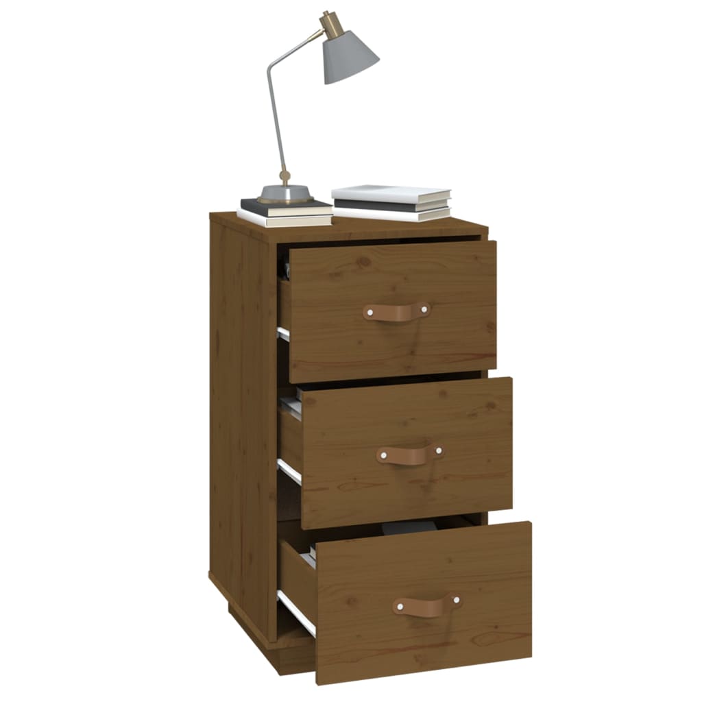 Nachtkastjes 2 st 40x40x75 cm massief grenenhout honingbruin is nu te koop bij PeponiXL, paradijselijk wonen!