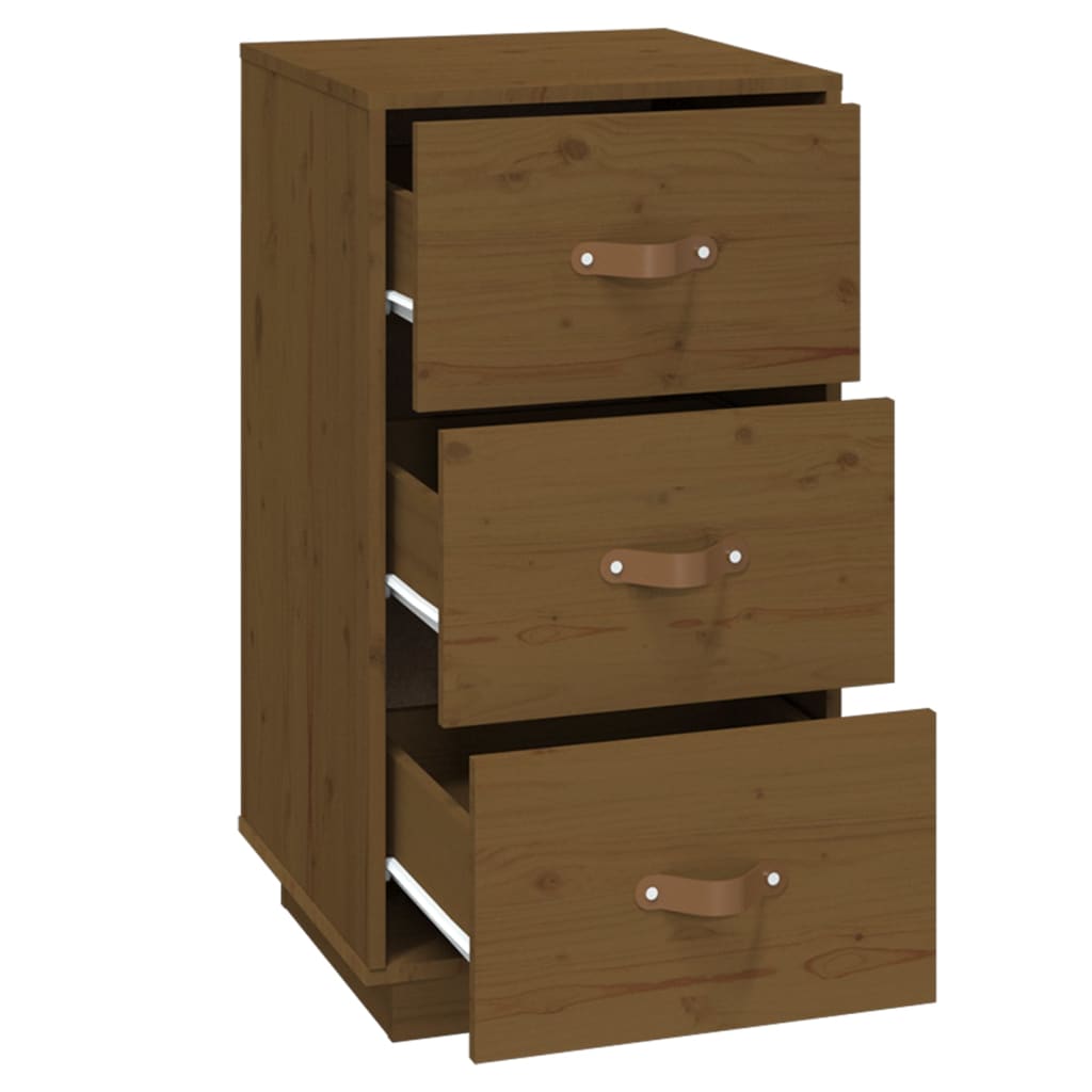 Nachtkastjes 2 st 40x40x75 cm massief grenenhout honingbruin is nu te koop bij PeponiXL, paradijselijk wonen!