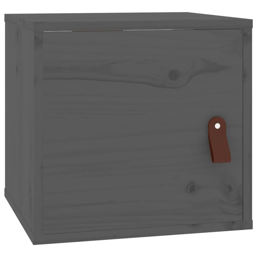Wandkast 31,5x30x30 cm massief grenenhout grijs is nu te koop bij PeponiXL, paradijselijk wonen!