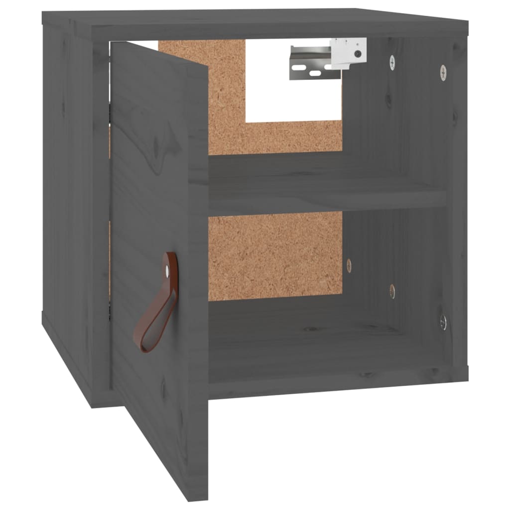Wandkast 31,5x30x30 cm massief grenenhout grijs is nu te koop bij PeponiXL, paradijselijk wonen!