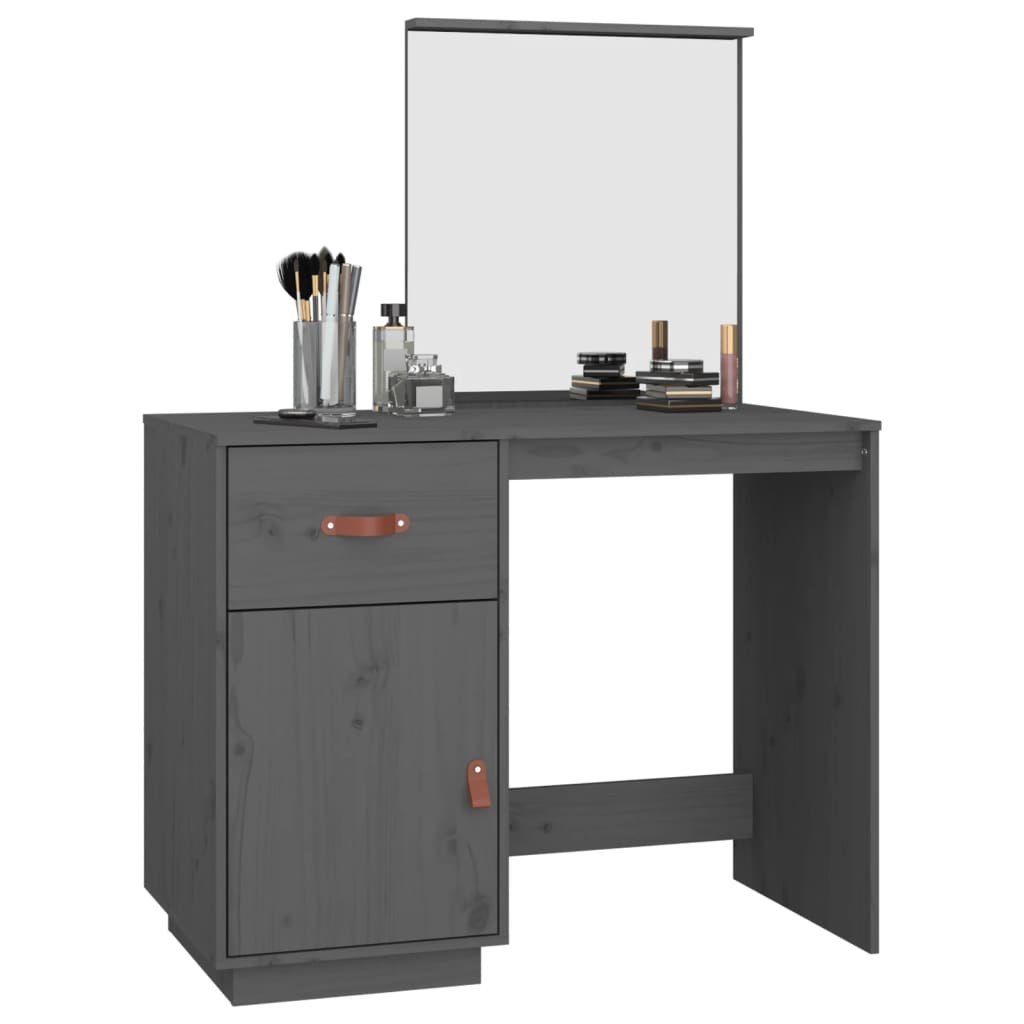 Kaptafel 95x50x134 cm massief grenenhout grijs is nu te koop bij PeponiXL, paradijselijk wonen!