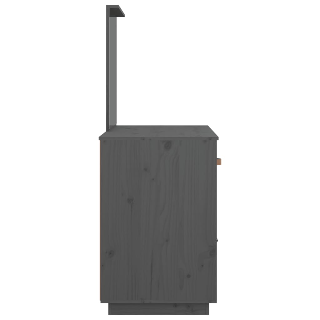 Kaptafel 95x50x134 cm massief grenenhout grijs is nu te koop bij PeponiXL, paradijselijk wonen!
