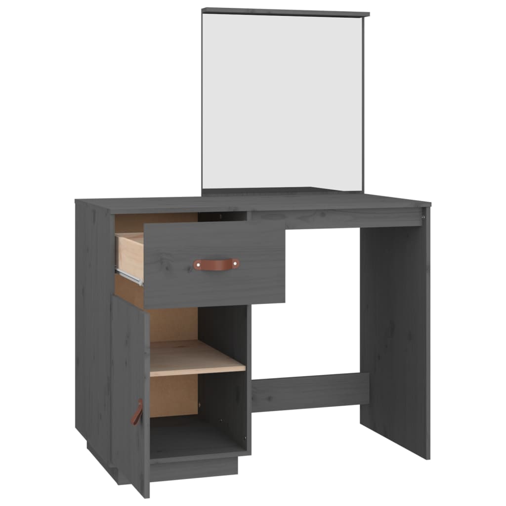 Kaptafel 95x50x134 cm massief grenenhout grijs is nu te koop bij PeponiXL, paradijselijk wonen!