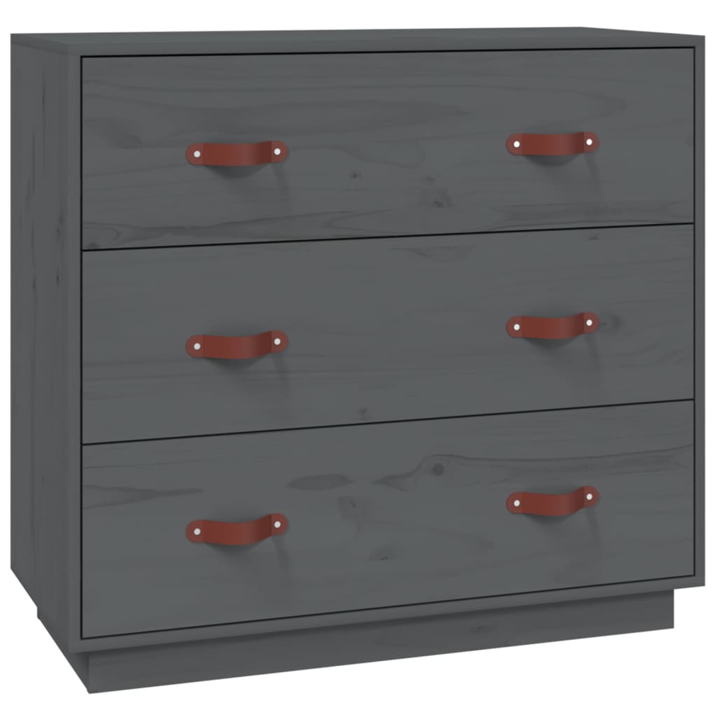 Dressoir 80x40x75 cm massief grenenhout grijs is nu te koop bij PeponiXL, paradijselijk wonen!