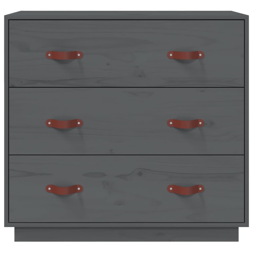 Dressoir 80x40x75 cm massief grenenhout grijs is nu te koop bij PeponiXL, paradijselijk wonen!