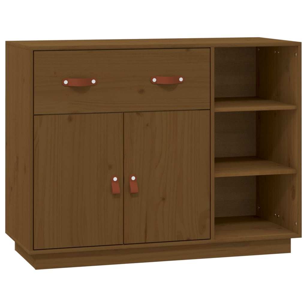 Dressoir 98,5x40x75 cm massief grenenhout honingbruin is nu te koop bij PeponiXL, paradijselijk wonen!