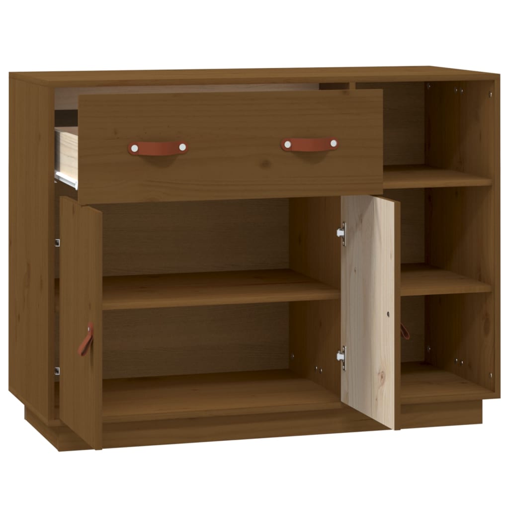 Dressoir 98,5x40x75 cm massief grenenhout honingbruin is nu te koop bij PeponiXL, paradijselijk wonen!