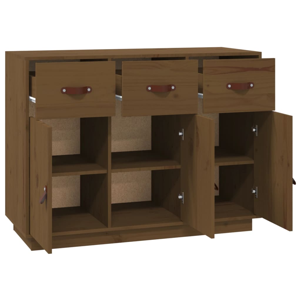 Dressoir 100x40x75 cm massief grenenhout honingbruin is nu te koop bij PeponiXL, paradijselijk wonen!