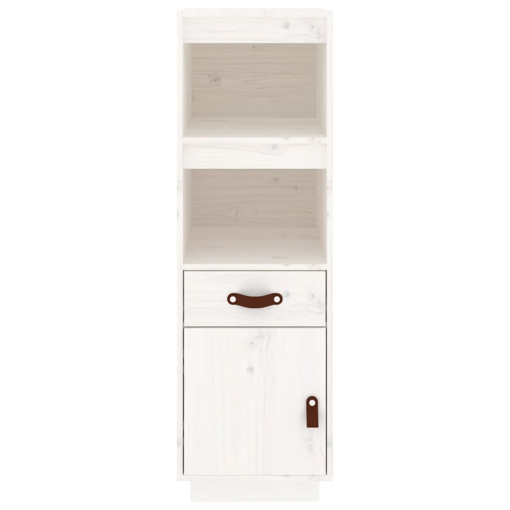 Hoge kast 34x40x108,5 cm massief grenenhout wit is nu te koop bij PeponiXL, paradijselijk wonen!