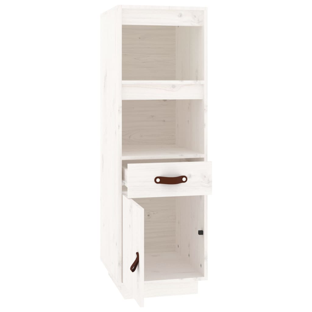 Hoge kast 34x40x108,5 cm massief grenenhout wit is nu te koop bij PeponiXL, paradijselijk wonen!