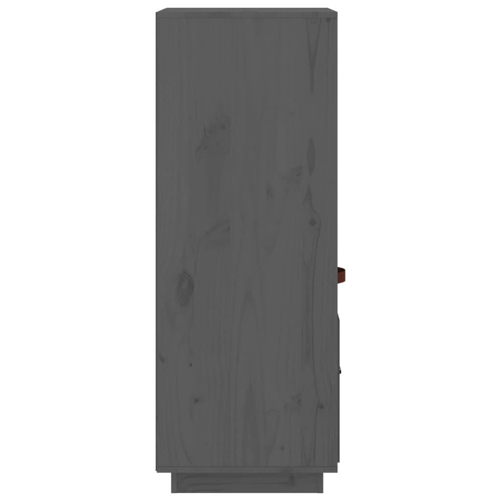 Hoge kast 34x40x108,5 cm massief grenenhout grijs is nu te koop bij PeponiXL, paradijselijk wonen!