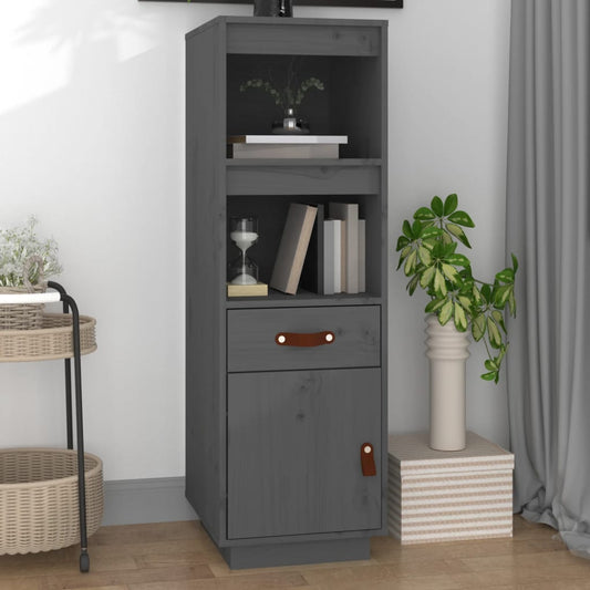 Hoge kast 34x40x108,5 cm massief grenenhout grijs is nu te koop bij PeponiXL, paradijselijk wonen!