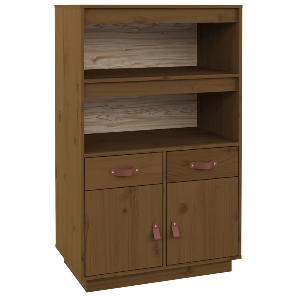 Hoge kast 67x40x108,5 cm massief grenenhout honingbruin is nu te koop bij PeponiXL, paradijselijk wonen!