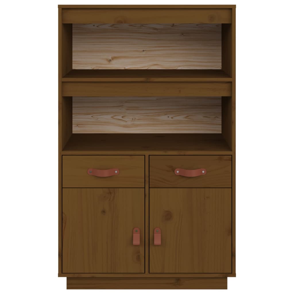Hoge kast 67x40x108,5 cm massief grenenhout honingbruin is nu te koop bij PeponiXL, paradijselijk wonen!