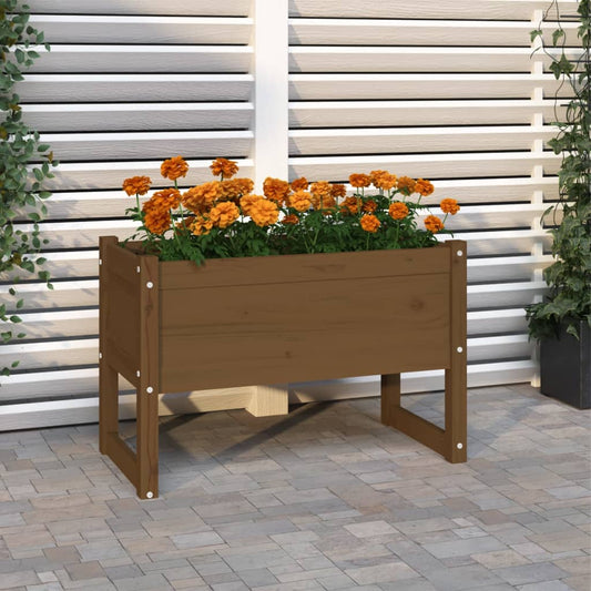 Plantenbak 78x40x52 cm massief grenenhout honingbruin is nu te koop bij PeponiXL, paradijselijk wonen!