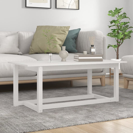 Salontafel 110x55x45 cm massief grenenhout wit is nu te koop bij PeponiXL, paradijselijk wonen!