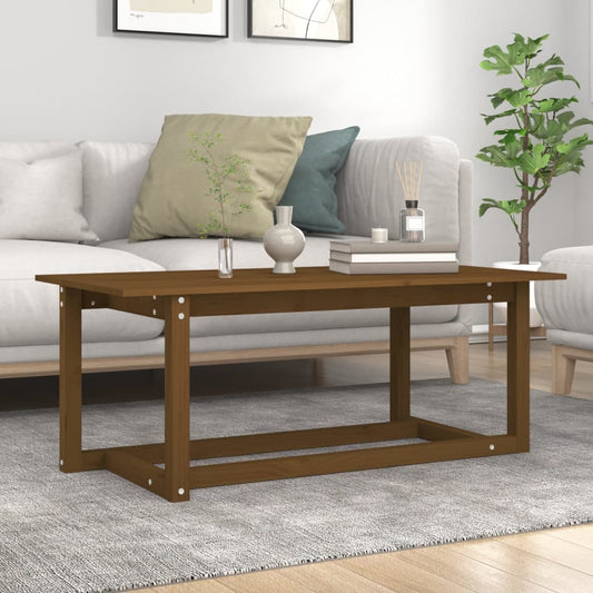 Salontafel 110x55x45 cm massief grenenhout honingbruin is nu te koop bij PeponiXL, paradijselijk wonen!