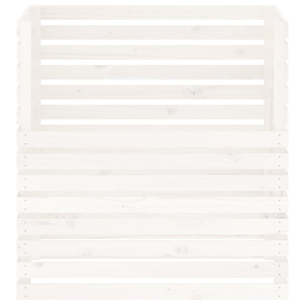 Compostbak 100x100x102 cm massief grenenhout wit is nu te koop bij PeponiXL, paradijselijk wonen!