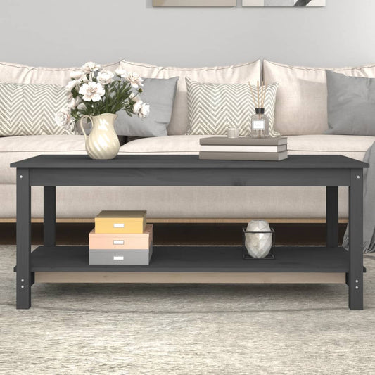 Salontafel 110x55x45 cm massief grenenhout grijs is nu te koop bij PeponiXL, paradijselijk wonen!