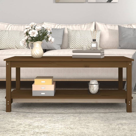 Salontafel 110x55x45 cm massief grenenhout honingbruin is nu te koop bij PeponiXL, paradijselijk wonen!