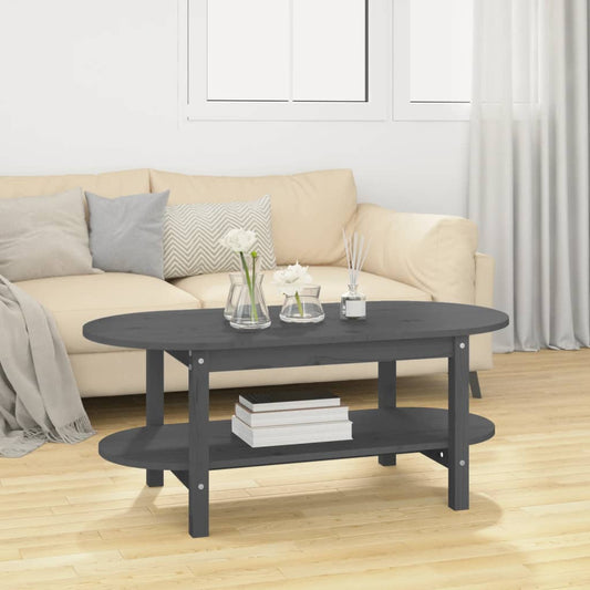 Salontafel 110x55x45 cm massief grenenhout grijs is nu te koop bij PeponiXL, paradijselijk wonen!