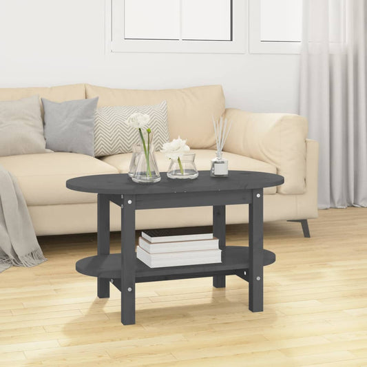 Salontafel 80x45x45 cm massief grenenhout grijs is nu te koop bij PeponiXL, paradijselijk wonen!