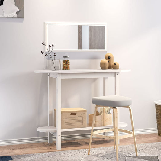 Wandtafel 110x40x80 cm massief grenenhout wit is nu te koop bij PeponiXL, paradijselijk wonen!