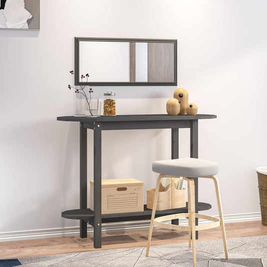 Wandtafel 110x40x80 cm massief grenenhout grijs is nu te koop bij PeponiXL, paradijselijk wonen!