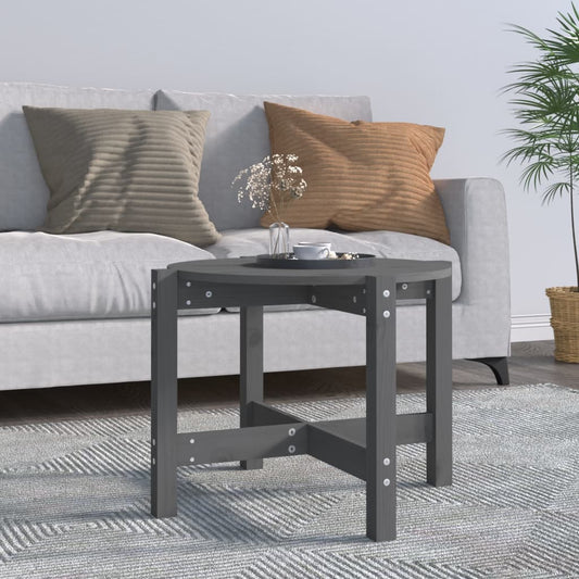 Salontafel Ø 62,5x45 cm massief grenenhout grijs is nu te koop bij PeponiXL, paradijselijk wonen!